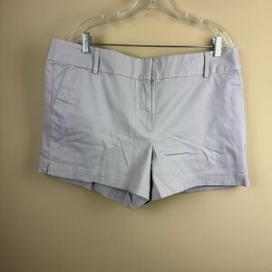Loft‎ The Riviera Short Womens 16 Light Grey Chino 4 Inch Inseam NWT
